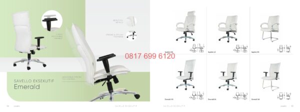 Kursi Kantor / Sekretaris / Manager / Direktur Savello Saphire HA#Saphire LA#Saphire VA#Emerald HA#Emerald LA#Emerald VA