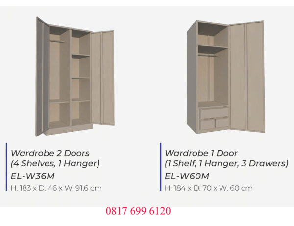 Swing Door Wardrobe Elite EL-W36M#EL-W60M
